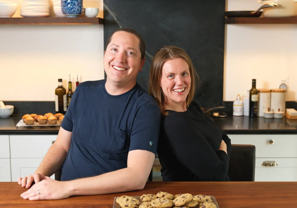 Adam and Joanne in the kitchen.