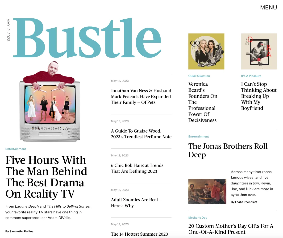 Bustle website